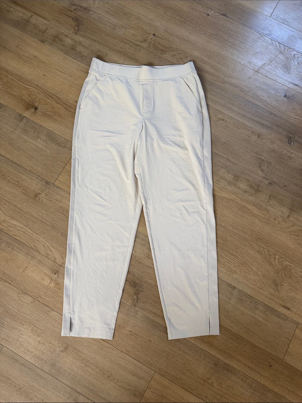 Athleta White Slim Track Joggers
